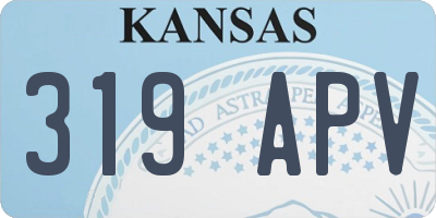 KS license plate 319APV