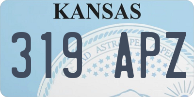 KS license plate 319APZ