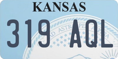 KS license plate 319AQL