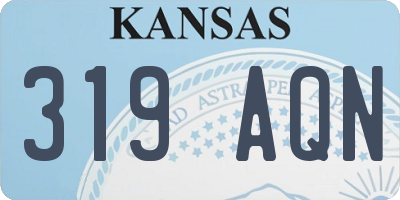 KS license plate 319AQN