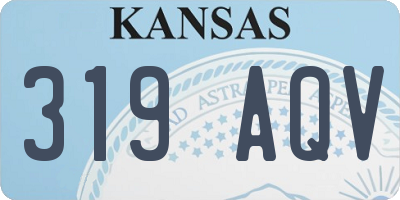 KS license plate 319AQV