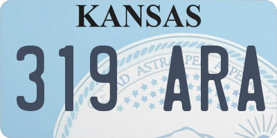 KS license plate 319ARA