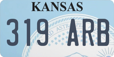 KS license plate 319ARB