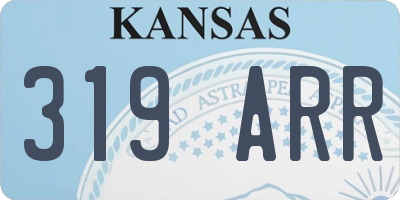 KS license plate 319ARR