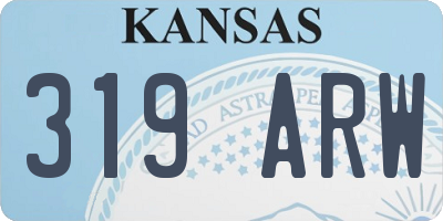 KS license plate 319ARW