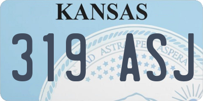 KS license plate 319ASJ