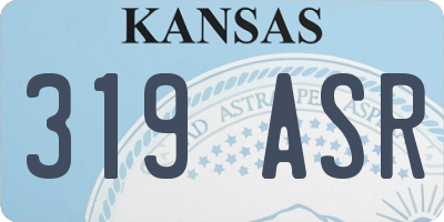 KS license plate 319ASR