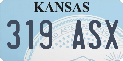 KS license plate 319ASX