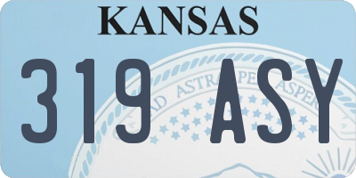 KS license plate 319ASY