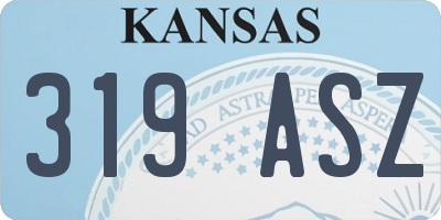KS license plate 319ASZ