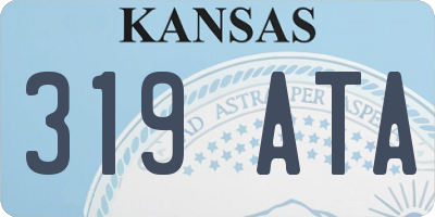 KS license plate 319ATA