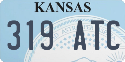 KS license plate 319ATC