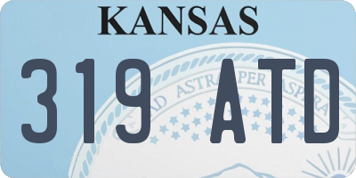 KS license plate 319ATD