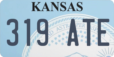 KS license plate 319ATE
