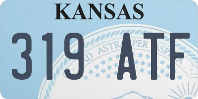 KS license plate 319ATF