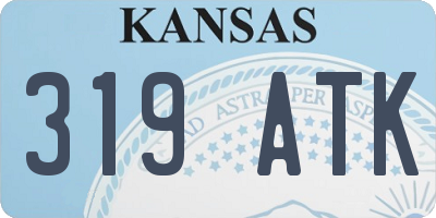 KS license plate 319ATK