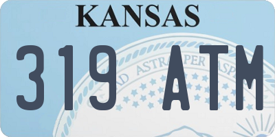 KS license plate 319ATM
