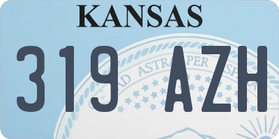 KS license plate 319AZH