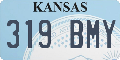 KS license plate 319BMY