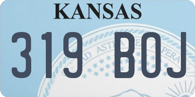 KS license plate 319BOJ