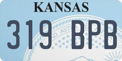 KS license plate 319BPB
