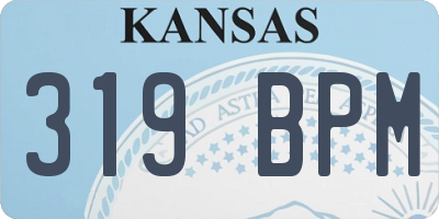 KS license plate 319BPM