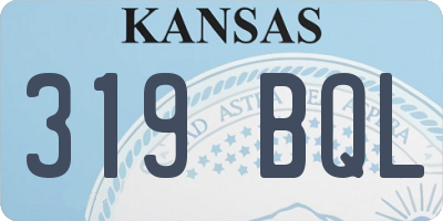 KS license plate 319BQL