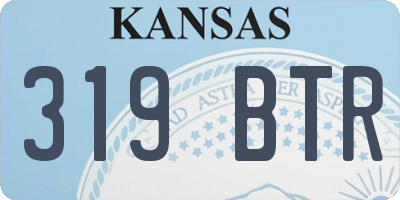 KS license plate 319BTR