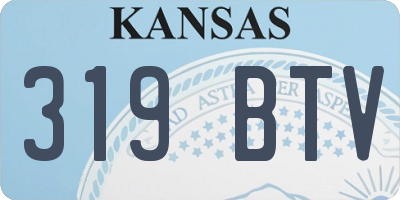 KS license plate 319BTV