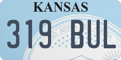 KS license plate 319BUL