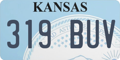 KS license plate 319BUV