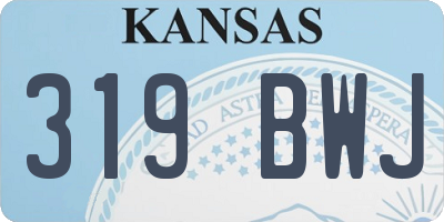 KS license plate 319BWJ