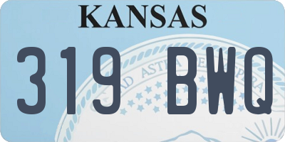 KS license plate 319BWQ