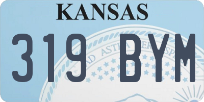 KS license plate 319BYM