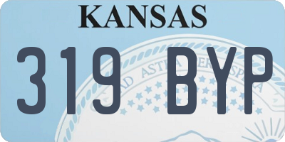 KS license plate 319BYP