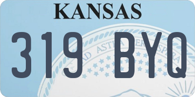 KS license plate 319BYQ