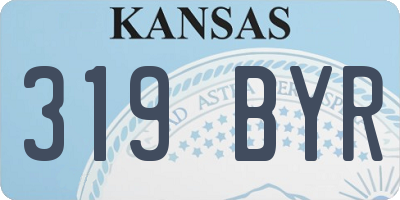 KS license plate 319BYR