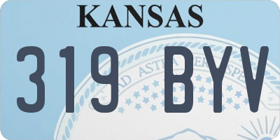 KS license plate 319BYV