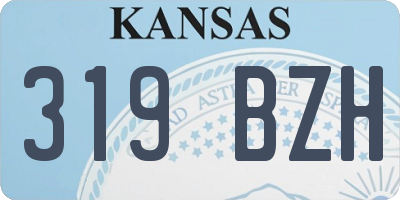 KS license plate 319BZH