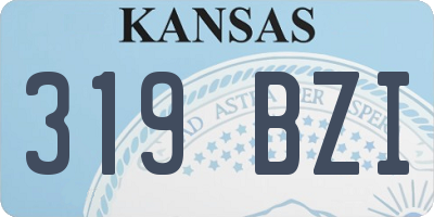 KS license plate 319BZI