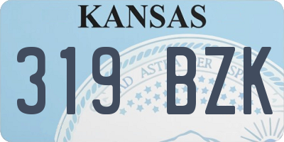 KS license plate 319BZK