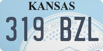 KS license plate 319BZL