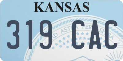 KS license plate 319CAC