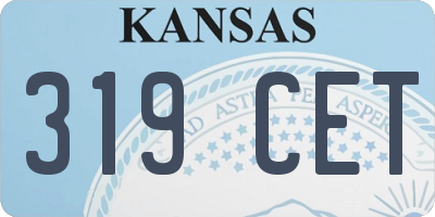 KS license plate 319CET