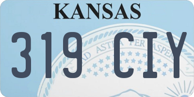 KS license plate 319CIY
