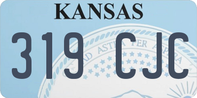 KS license plate 319CJC
