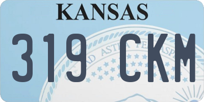 KS license plate 319CKM