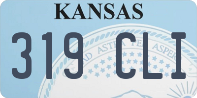KS license plate 319CLI