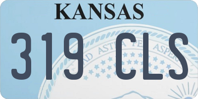 KS license plate 319CLS