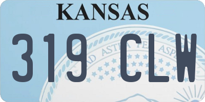 KS license plate 319CLW